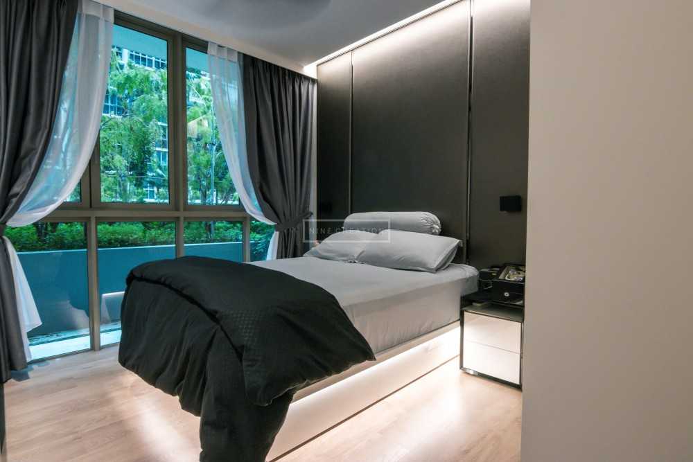 Contemporary Bedroom with Vinyl Flooring and Wood Flooring