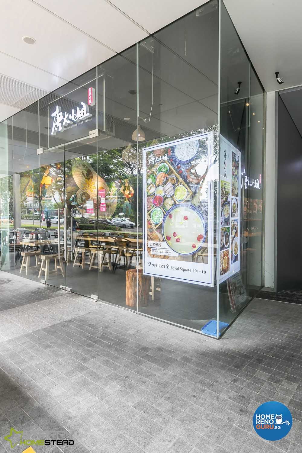 Asian Restaurant with Dining Table and Square Dining Table