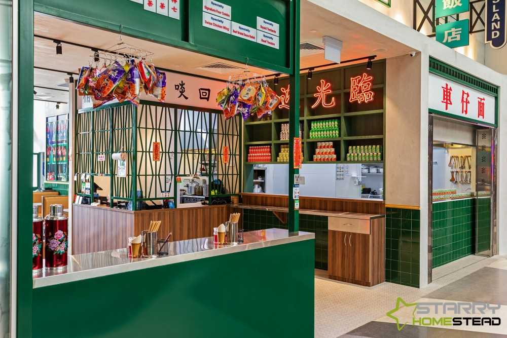 Asian Restaurant with Bar Counter and Tableware