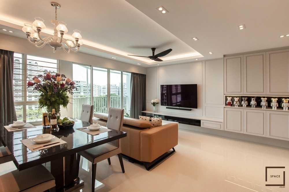 Modern Living Room with TV Console and Sofa