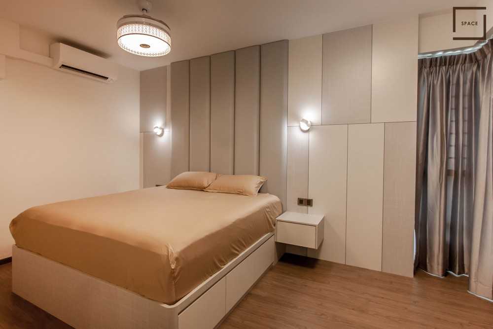 Modern Bedroom with Wardrobe and Bedside Table