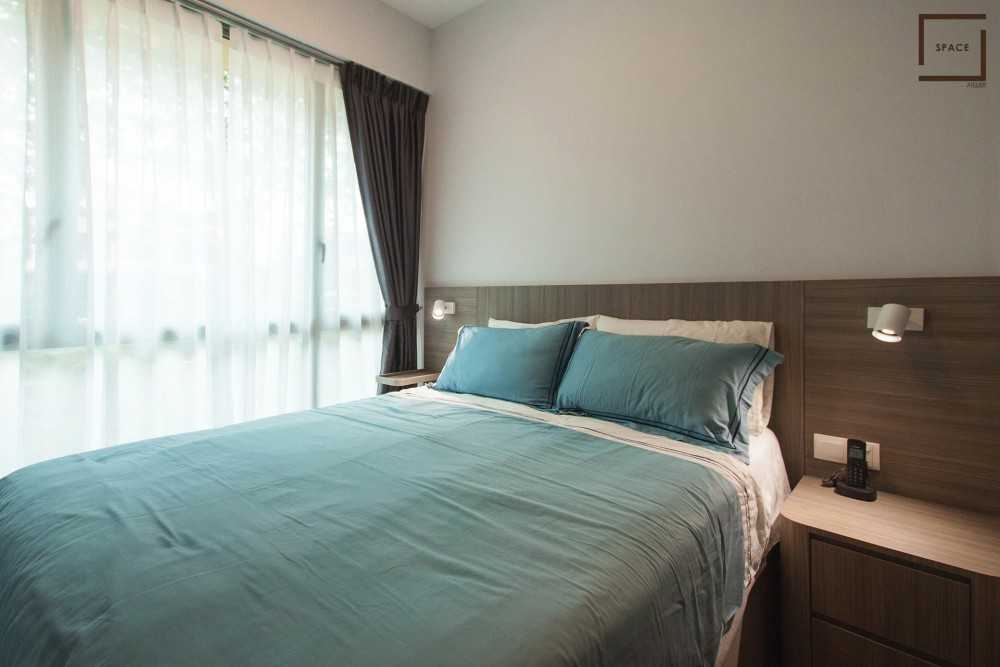 Modern Bedroom with Drop Light and Built-in Bed
