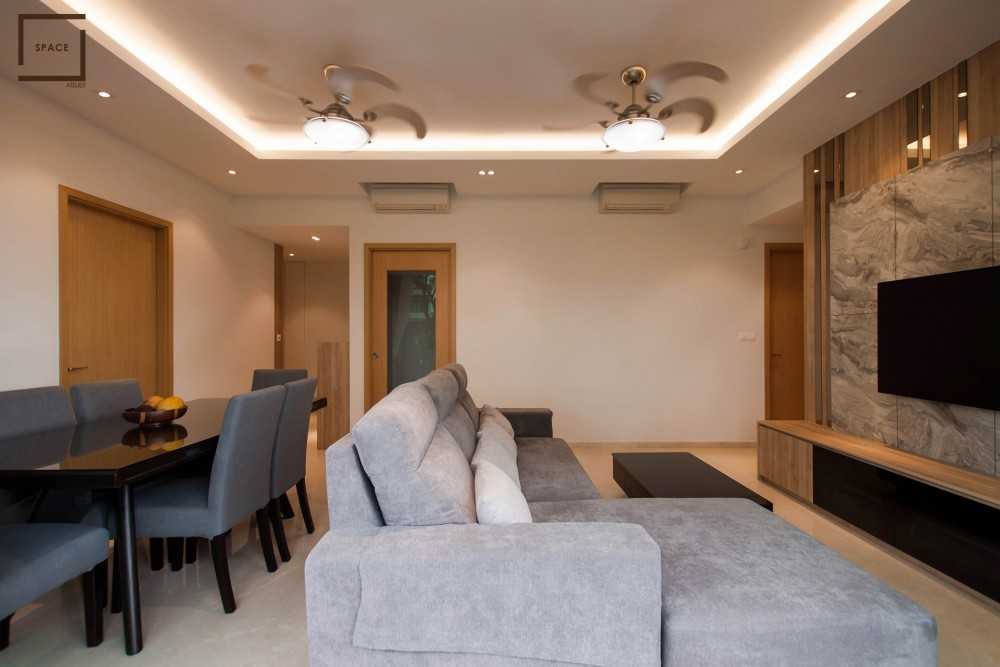Modern Living Room with TV Console and Sofa