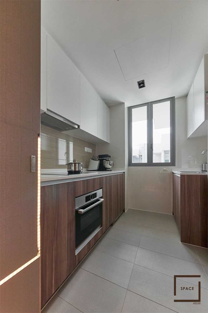 Industrial Kitchen with Cupboard and Kitchen Accessories