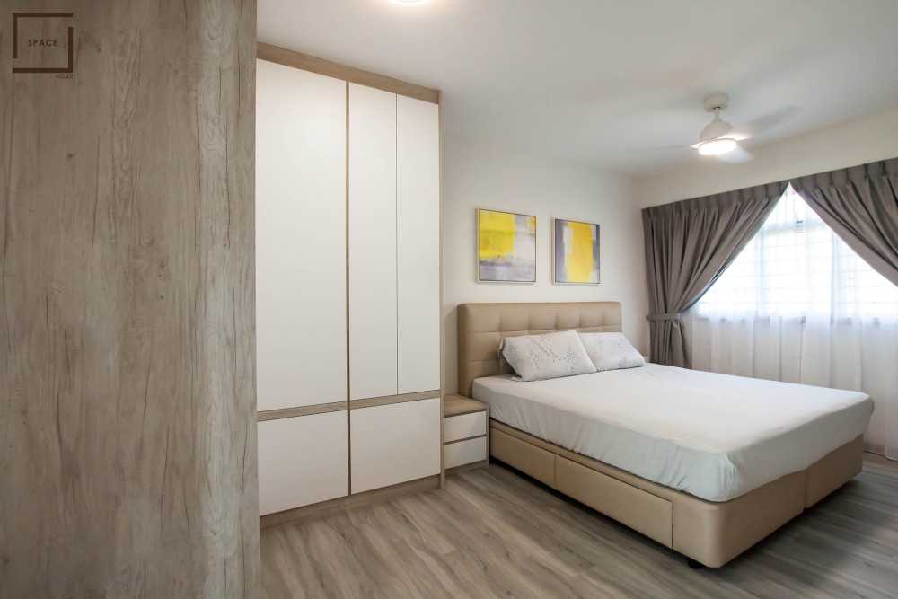 Contemporary Bedroom with Wardrobe and Bedside Table