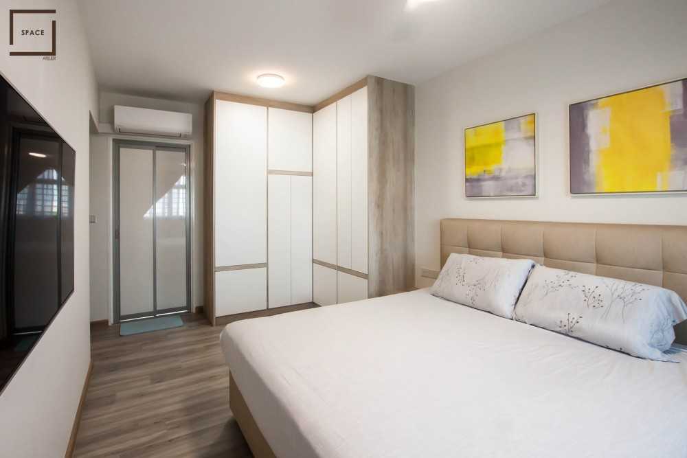 Contemporary Bedroom with Ceiling Light and Wardrobe