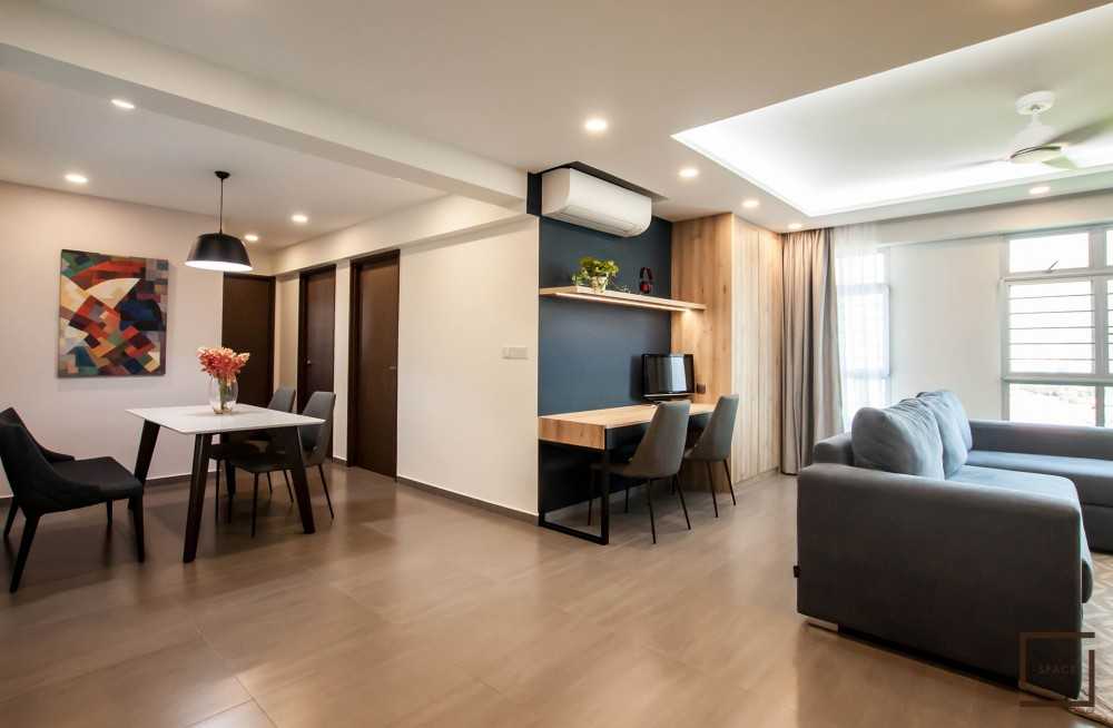 Contemporary Living Room with TV Console and Sofa