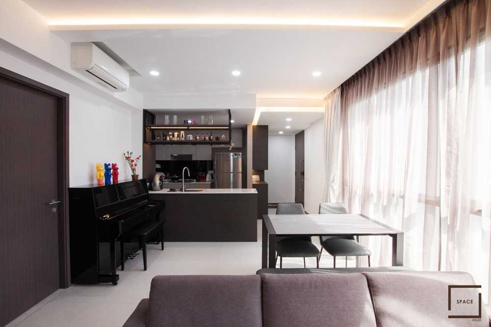 Contemporary Living Room with Carpet and Sofa