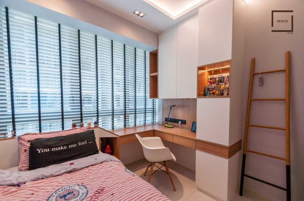 Minimalist Bedroom with Downlights and Bed