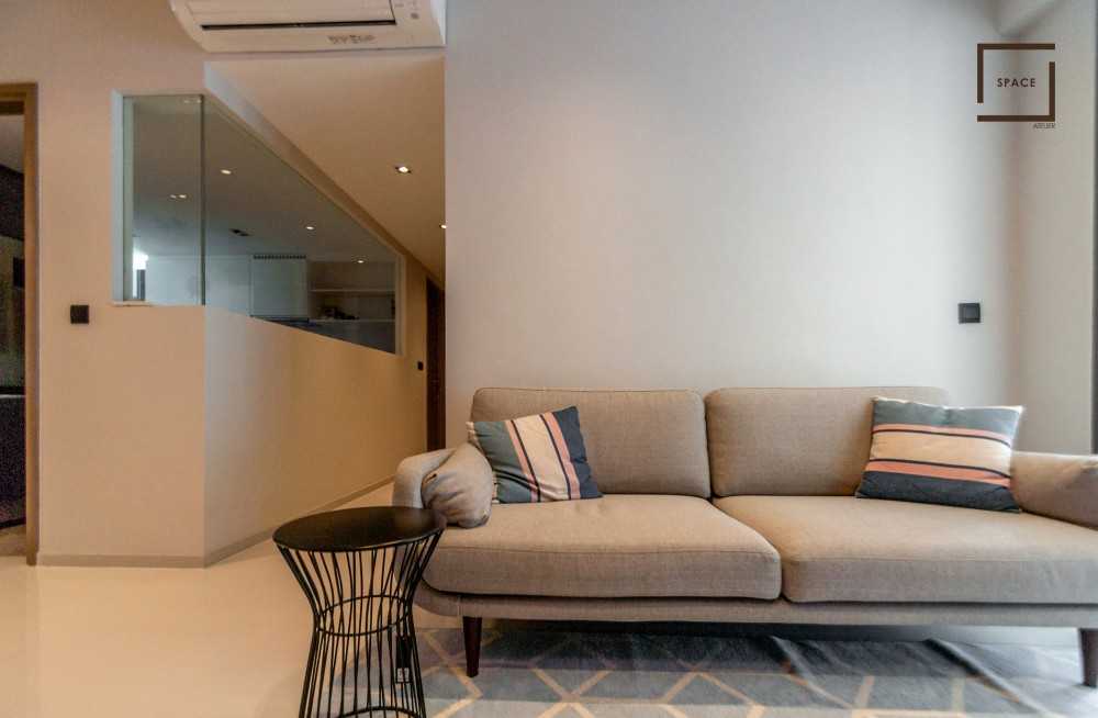 Minimalist Living Room with TV Console and Sofa