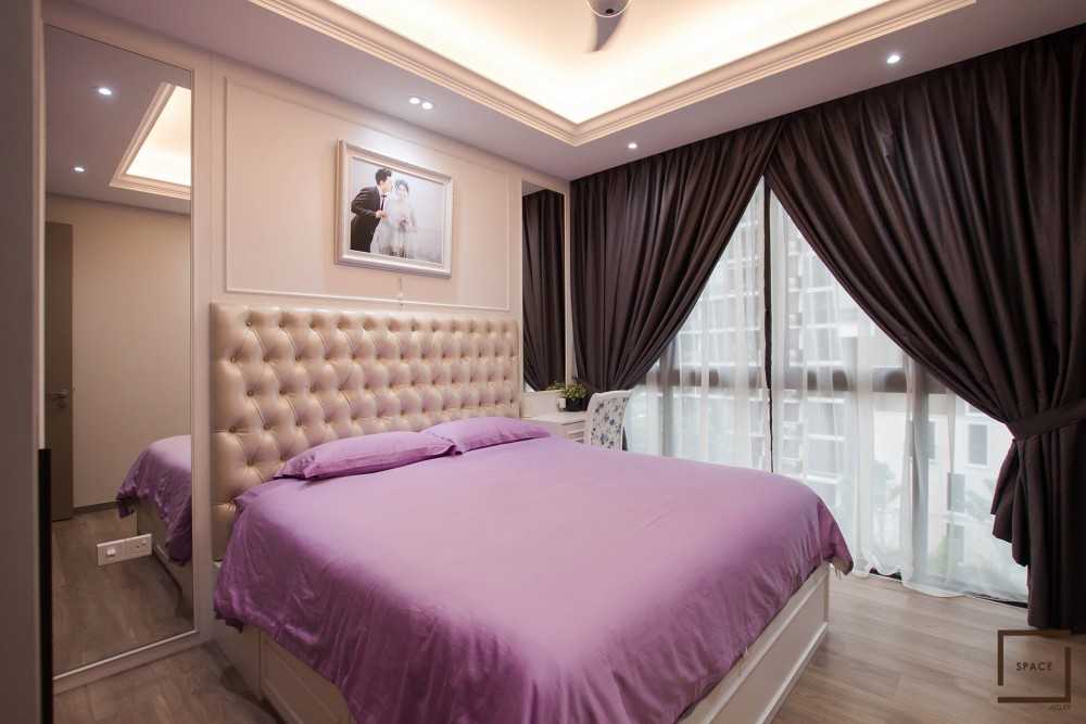 Modern Bedroom with Wardrobe and Bed