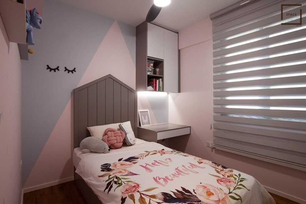 Scandinavian Kids Room with Bookshelf and Children's Storage