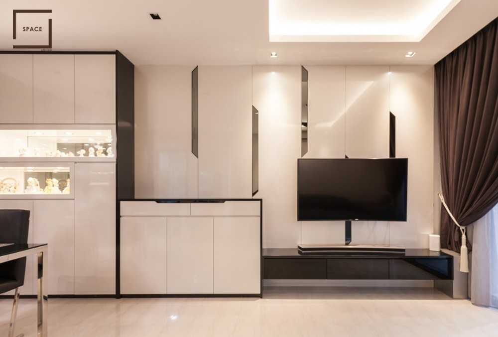 Modern Living Room with TV Console and TV