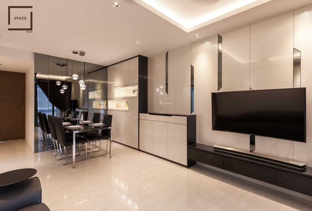 Modern Living Room with TV Console and TV