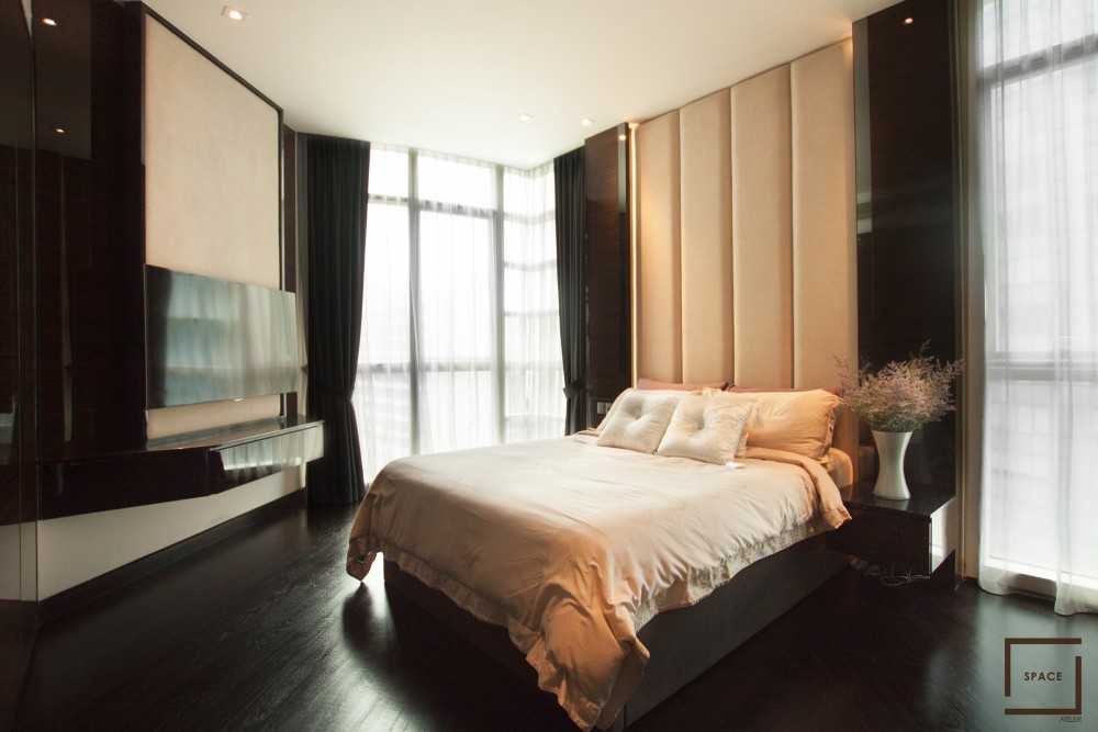 Modern Bedroom with Ceiling Light and Built-in Bed