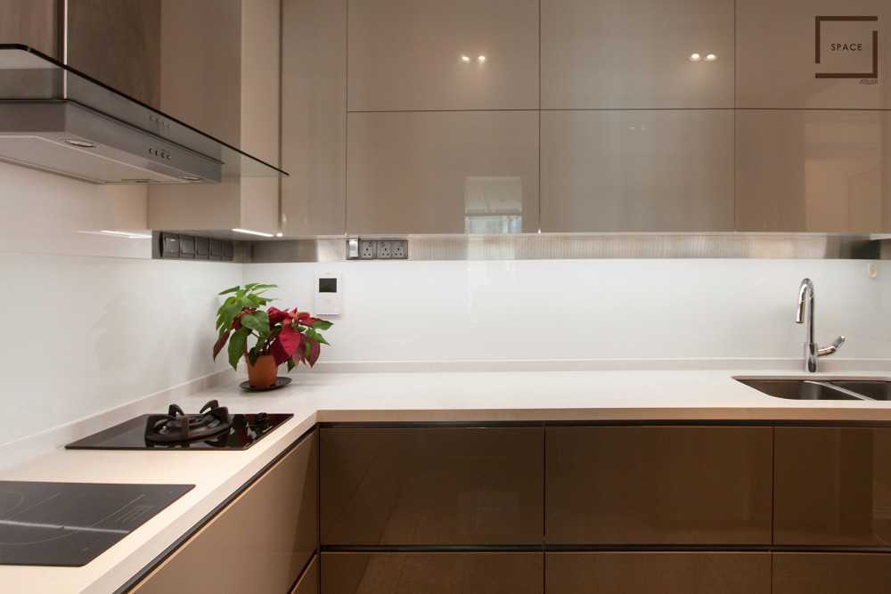 Modern Kitchen with Cupboard and Kitchen Accessories