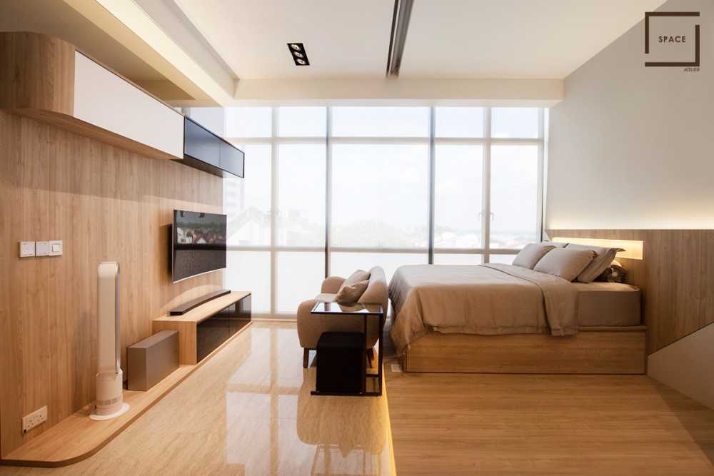 Modern Living Room with Vinyl Flooring and TV Console