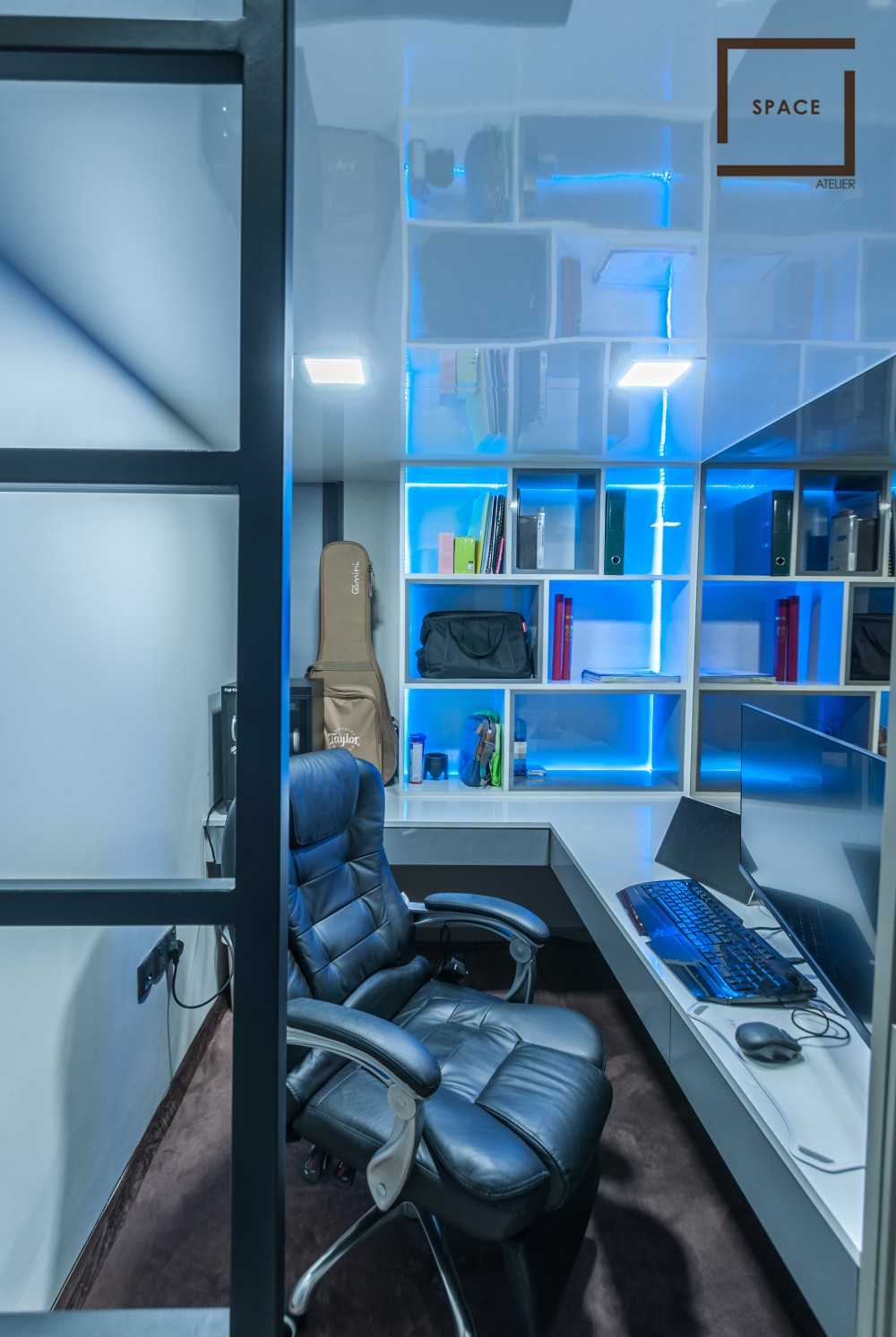 Modern Home Office with Computer Table and Office Chair