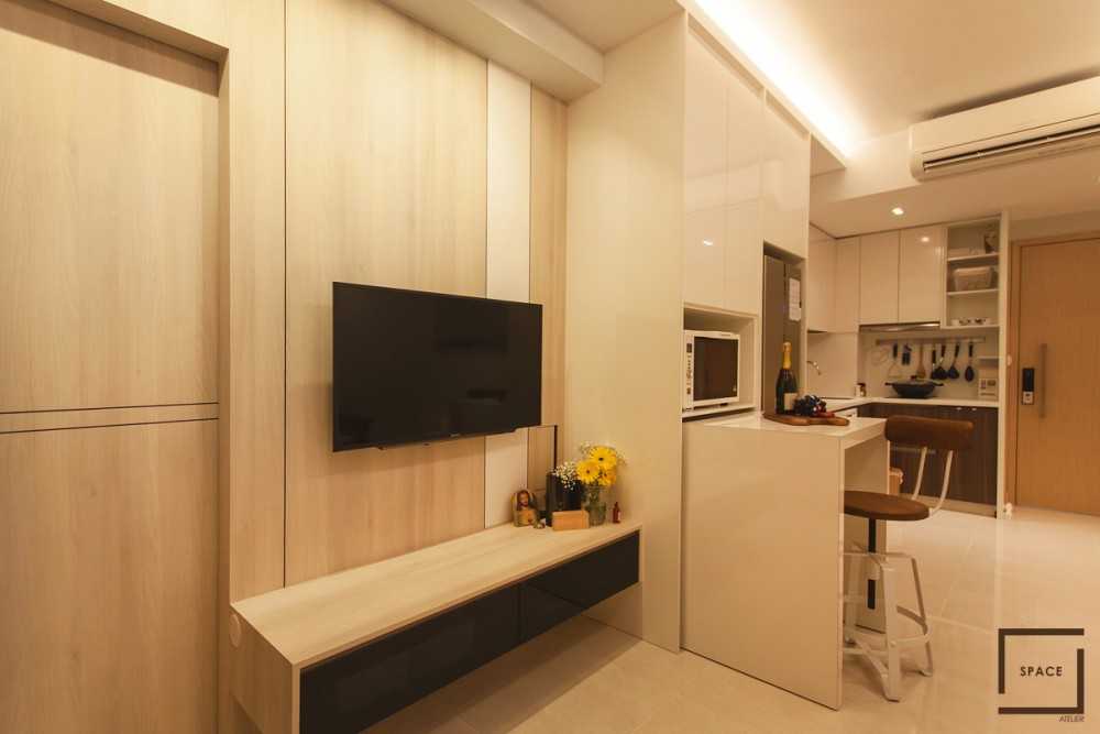 Modern Living Room with TV Console and Sofa