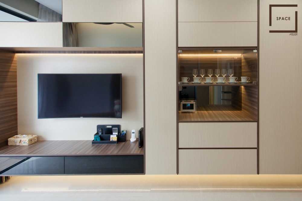 Modern Living Room with TV Console and TV