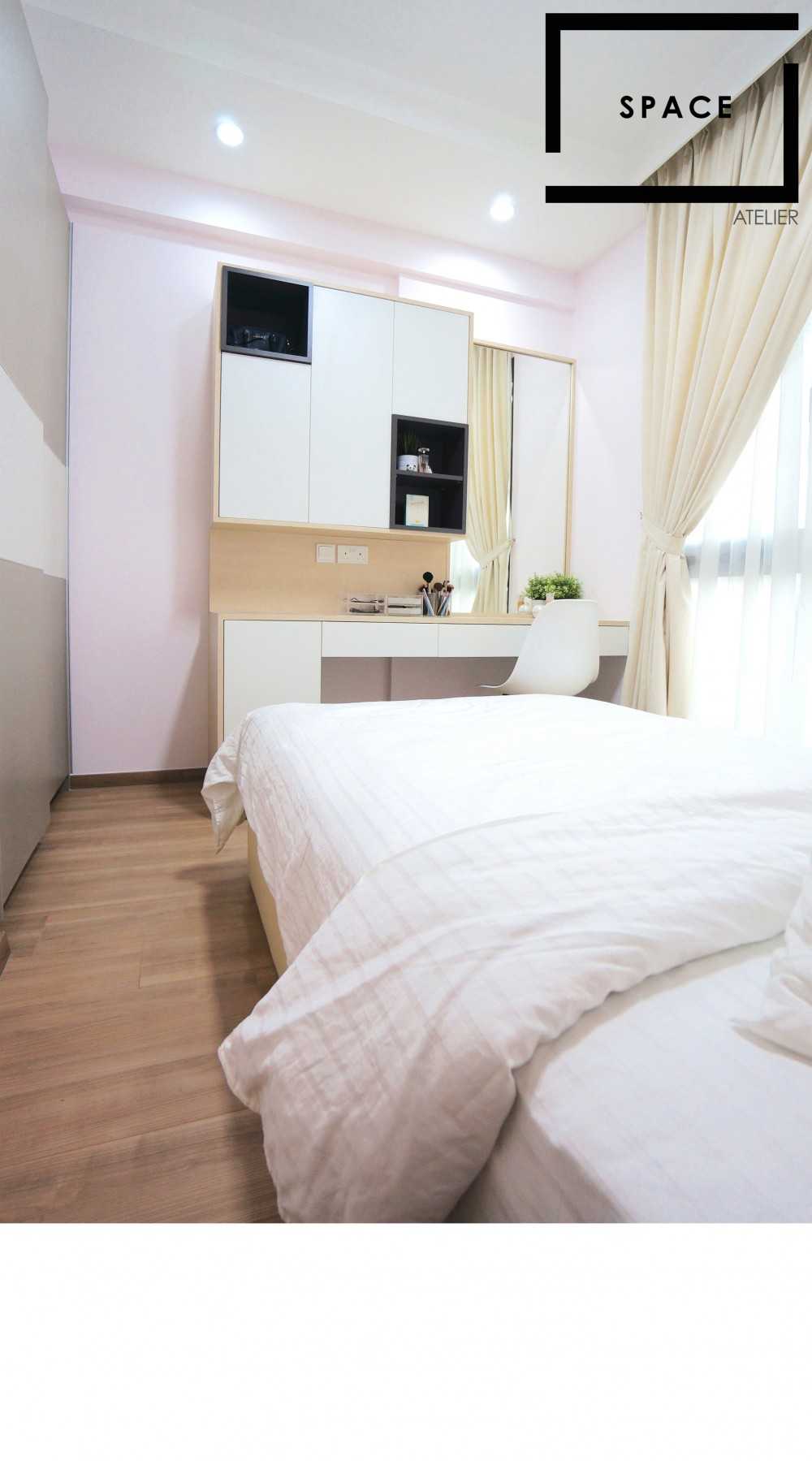 Contemporary Bedroom with Ceiling Light and Wardrobe