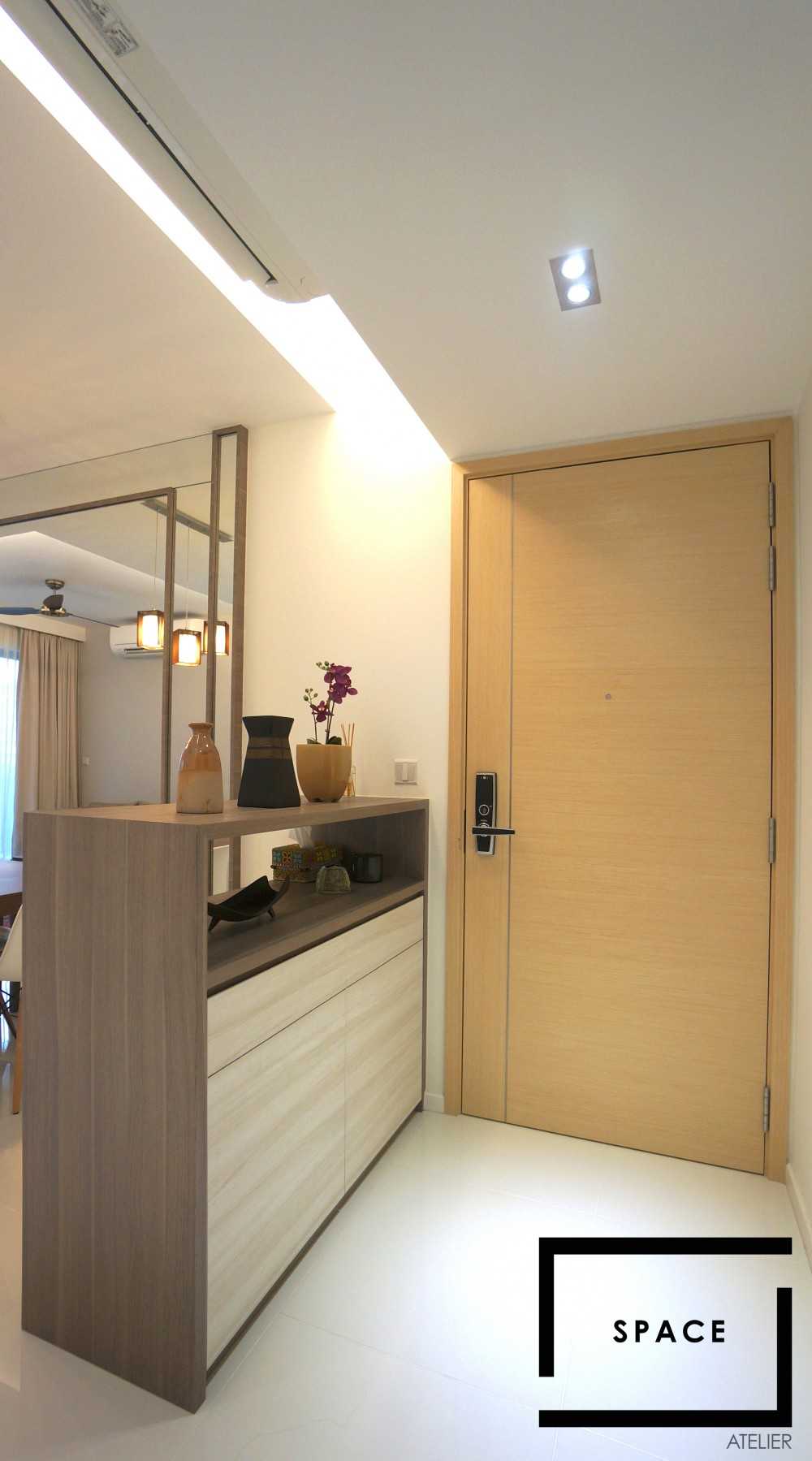 Contemporary Entryway with Small Storage and Shoe Cabinets