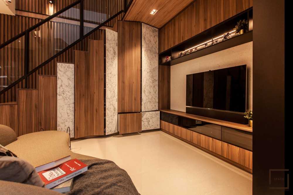 Modern Living Room with TV Console and Sofa