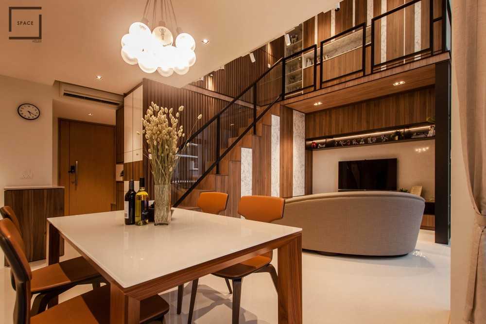 Modern Dining Room with Chandelier and Dining Table