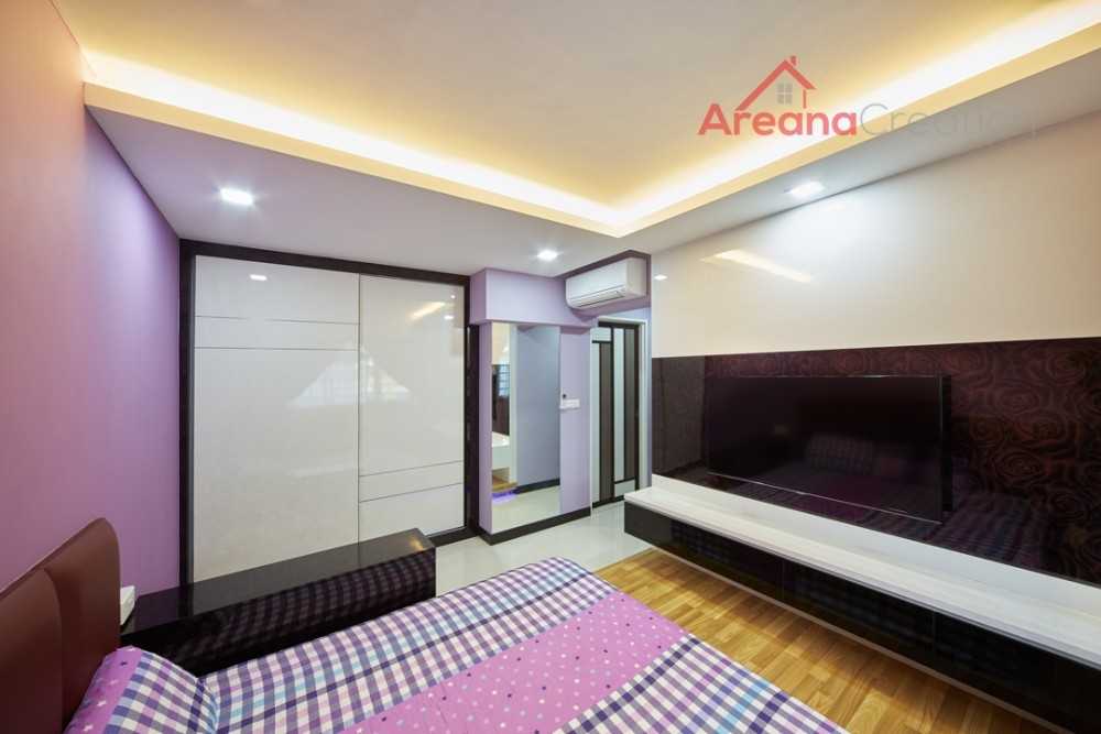 Contemporary Bedroom with Platform Bed and Cove Lighting