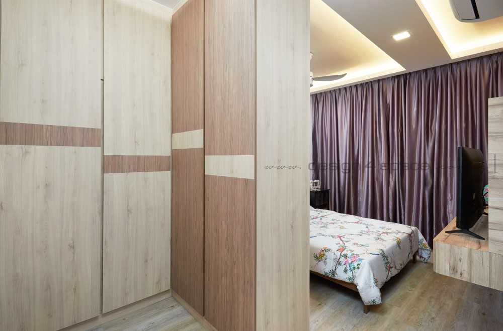 Contemporary Bedroom with Wardrobe and Built-in Bed