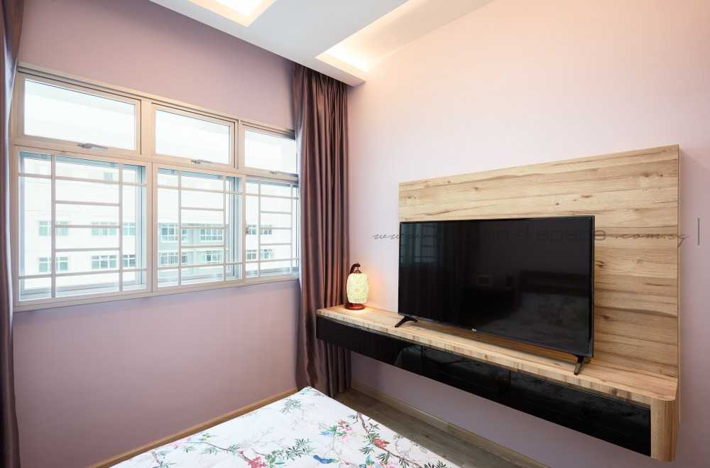 Contemporary Bedroom with Wardrobe and Built-in Bed