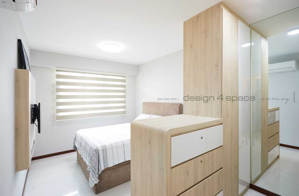 Contemporary Bedroom with Vinyl Flooring and Wood Flooring