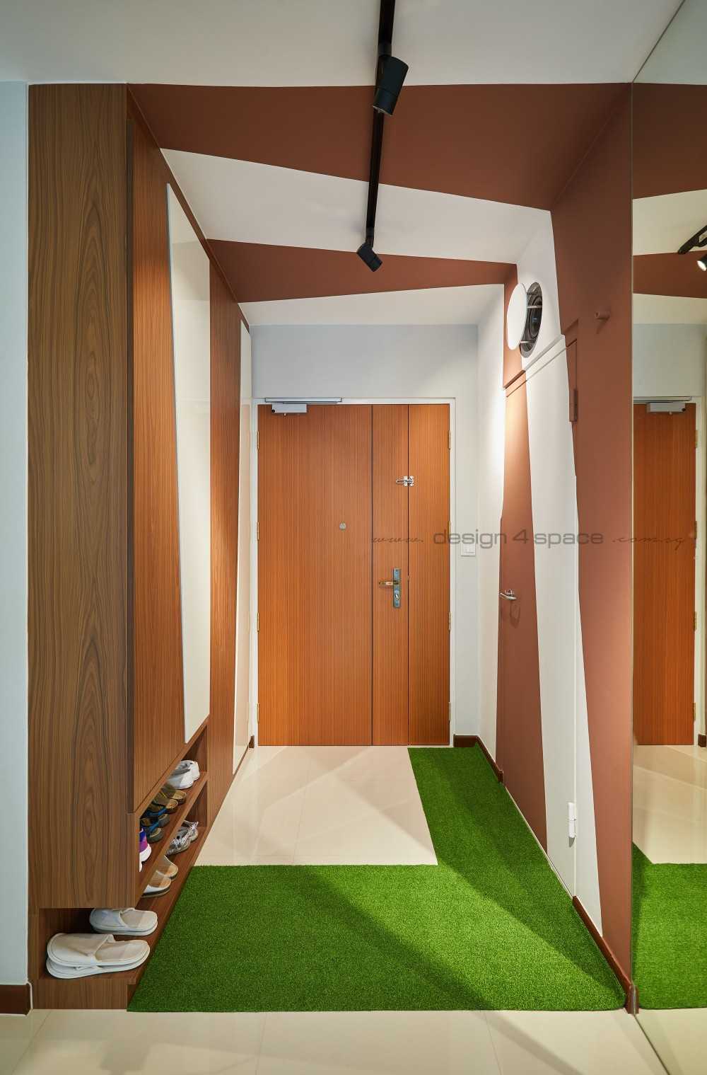 Contemporary Entryway with Mirror and Console Table