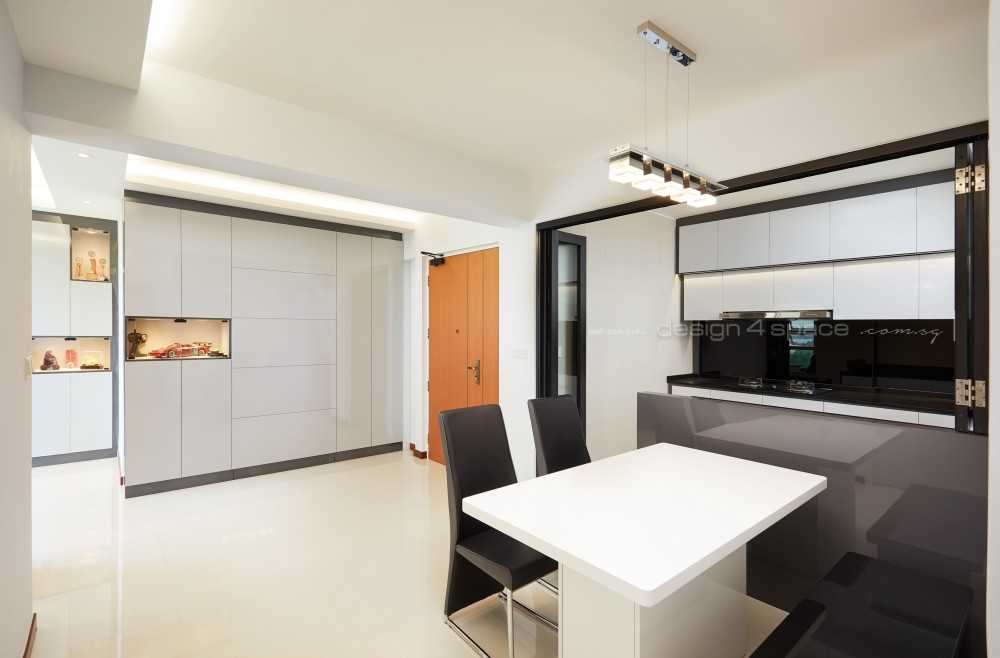 Contemporary Dining Room with Drop Ceiling and Dining Table