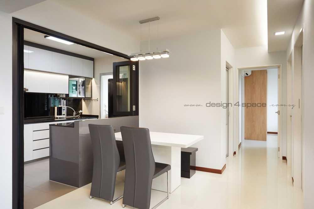 Contemporary Dining Room with Cove Lighting and Downlights