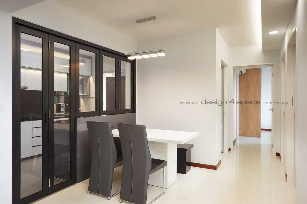 Contemporary Dining Room with Dining Table and Dining Chairs
