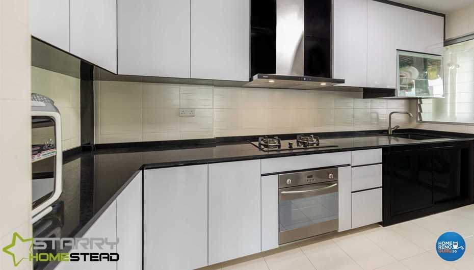 Scandinavian Kitchen with Kitchen Island and Kitchen Cabinets