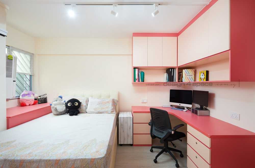 Contemporary Bedroom with Built-in Bed and Day Bed