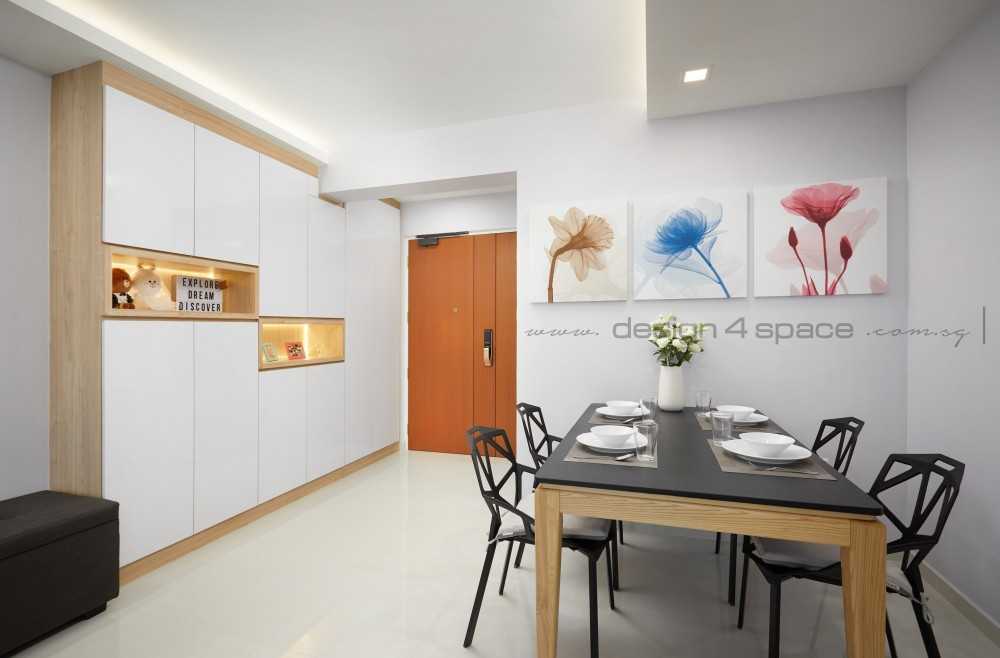 Scandinavian Dining Room with Drop Light and Cove Lighting