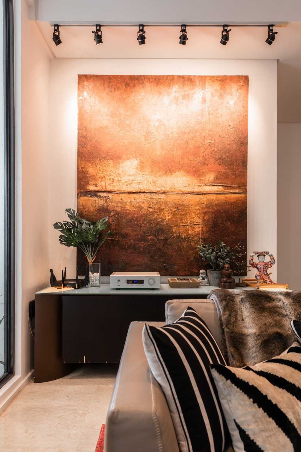 Scandinavian Entryway with Console Table and Coat Rack