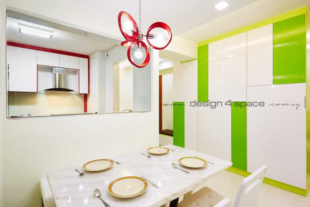 Contemporary Dining Room with Downlights and Dining Table