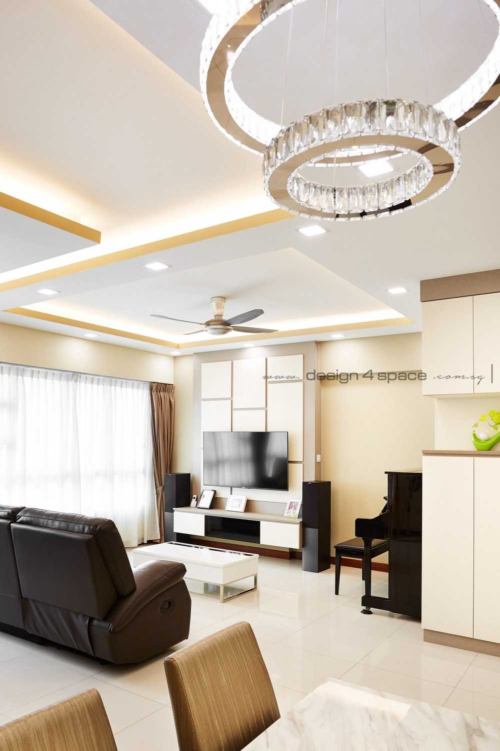 Modern Living Room with Wood Flooring and TV Console