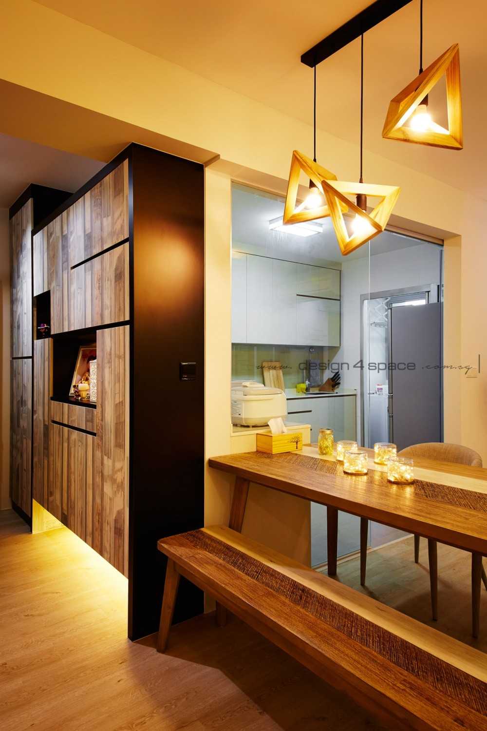Scandinavian Dining Room with Dining Table and Dining Chairs