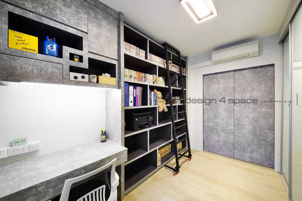 Scandinavian Home Office with Desk and Desk Chairs