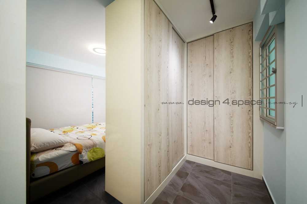 Minimalist Bedroom with Wardrobe and Built-in Bed