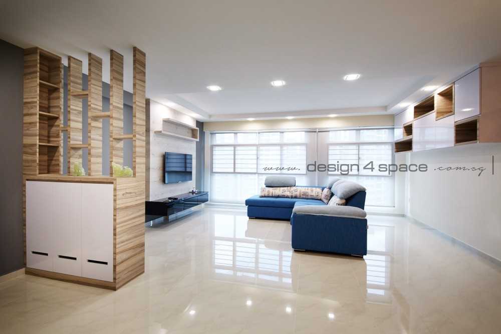 Minimalist Living Room with TV Console and Feature Wall