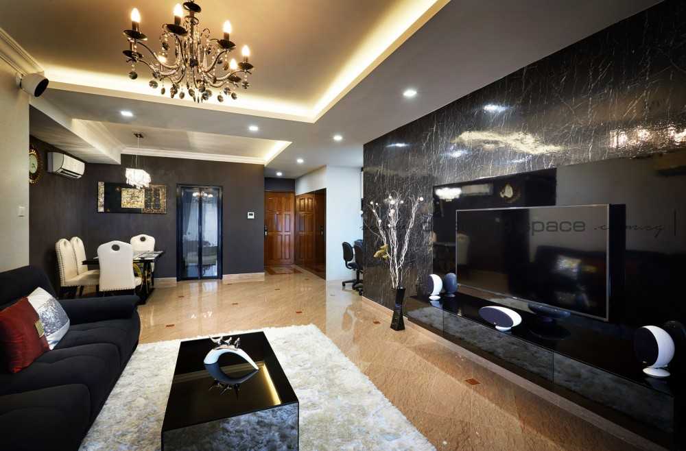 Contemporary Living Room with Sofa and Side Table