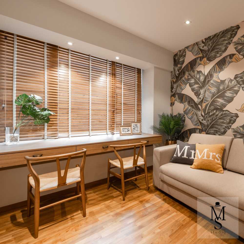 Modern Study with Desk and Desk Chairs