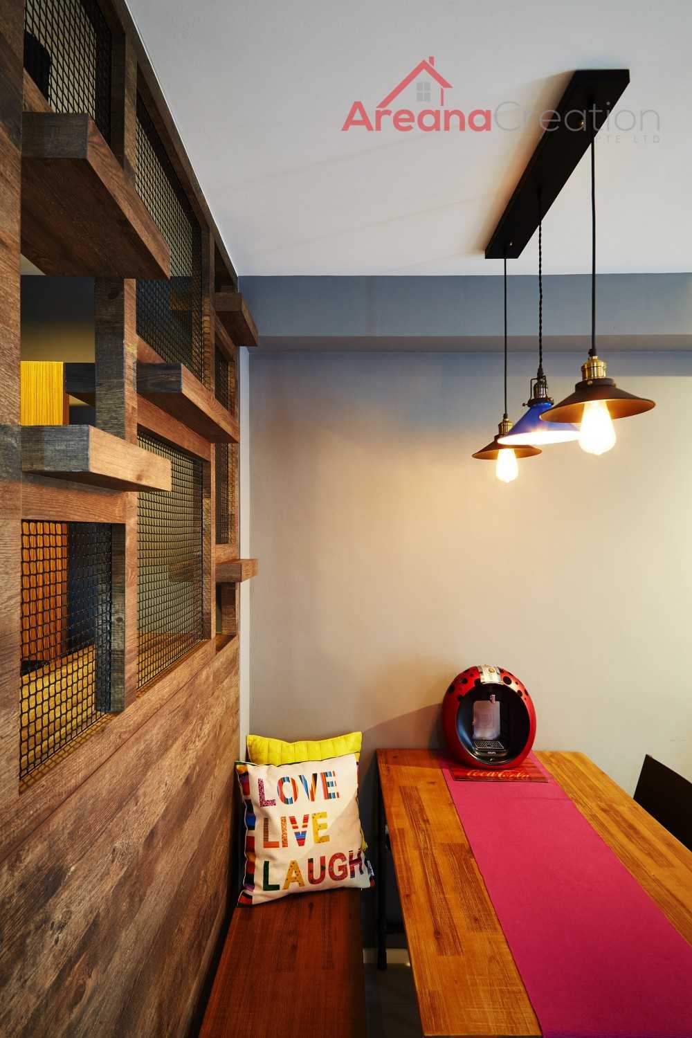 Industrial Dining Room with Dining Table and Dining Chairs