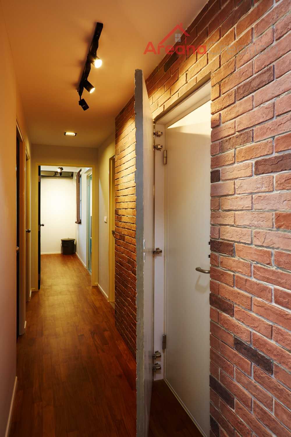 Industrial Entryway with Mirror and Small Storage